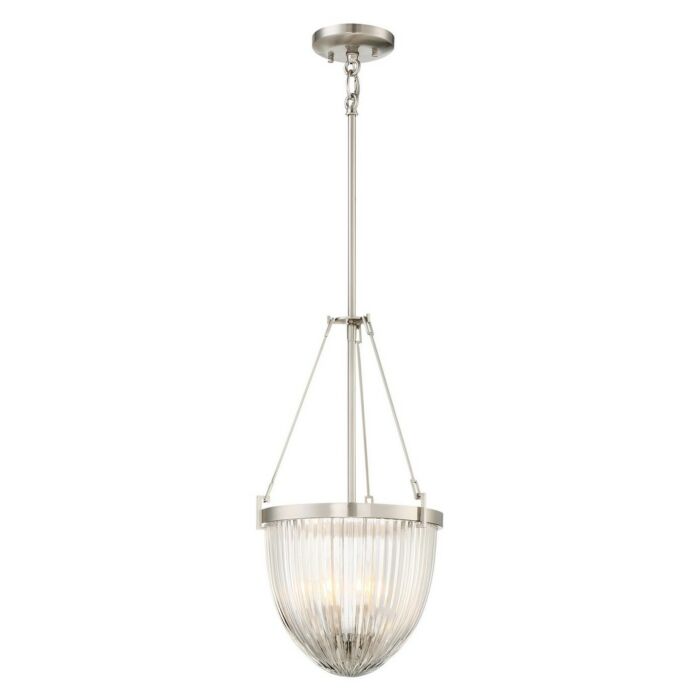 Minka Lavery Atrio 3 Light 11 Inch Pendant Light in Brushed Nickel