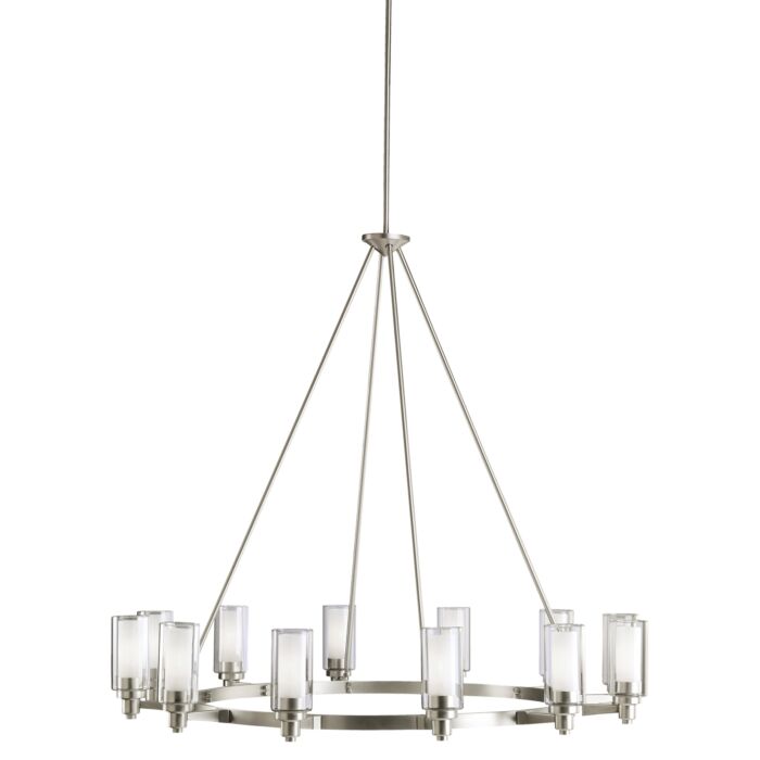 Kichler Circolo 12 Light Chandelier in Brushed Nickel