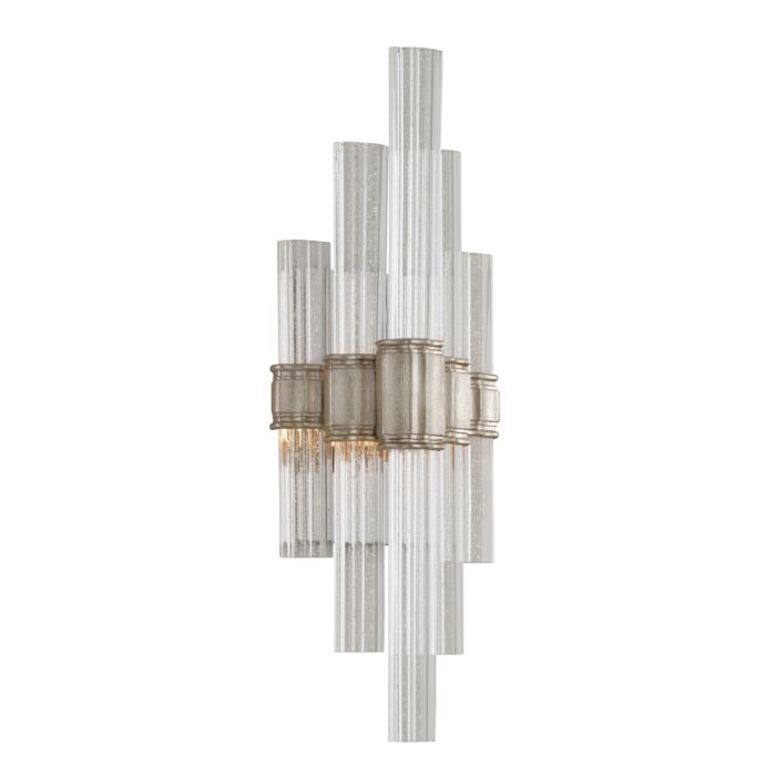 Corbett Viola Wall Sconce in Silver Leaf