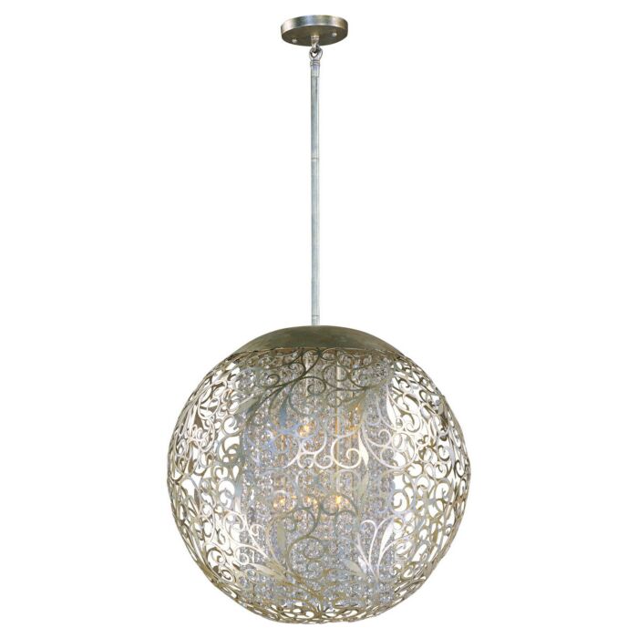 Maxim Lighting Arabesque 23 Inch 9 Light Pendant in Golden Silver