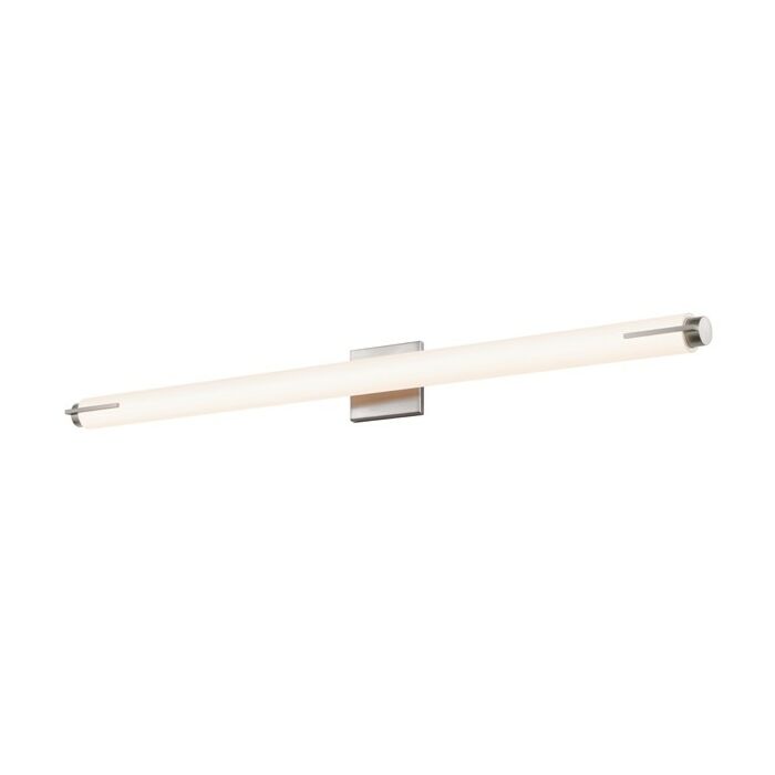 Sonneman Tubo Slim LED 41.5 Inch LED Spine Trim Bathroom Vanity Light in Satin Nickel