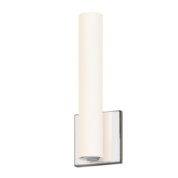 Sonneman Tubo Slim LED 12 Inch LED Flat Trim Wall Sconce in Polished Chrome