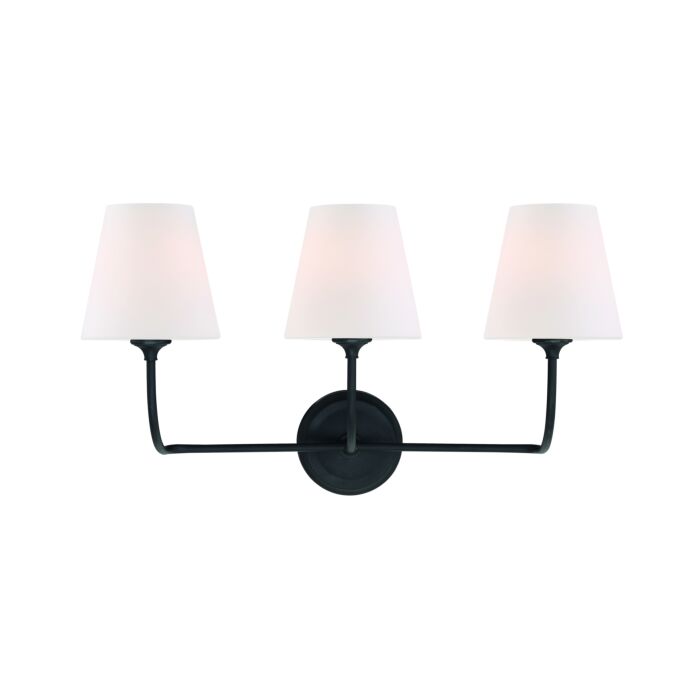 Libby Langdon for Crystorama Sylvan 23 Inch Bathroom Vanity Light in Black Forged