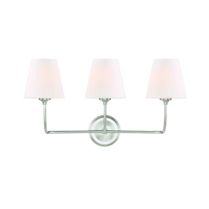 Libby Langdon for Crystorama Sylvan 23 Inch Bathroom Vanity Light in Brushed Nickel