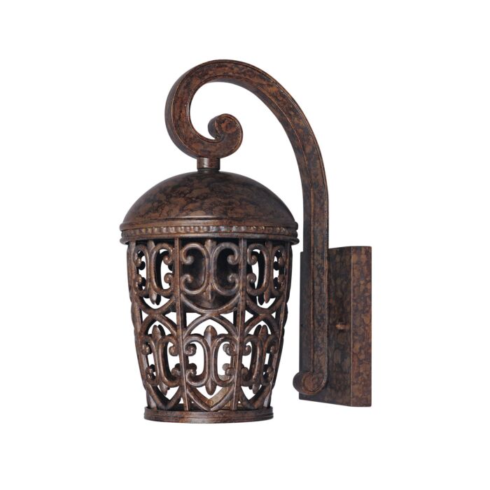 Amherst 1-Light Wall Lantern in Burnt Umber