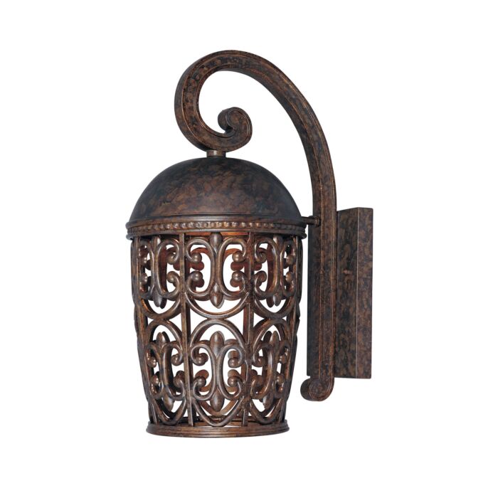 Amherst 1-Light Wall Lantern in Burnt Umber