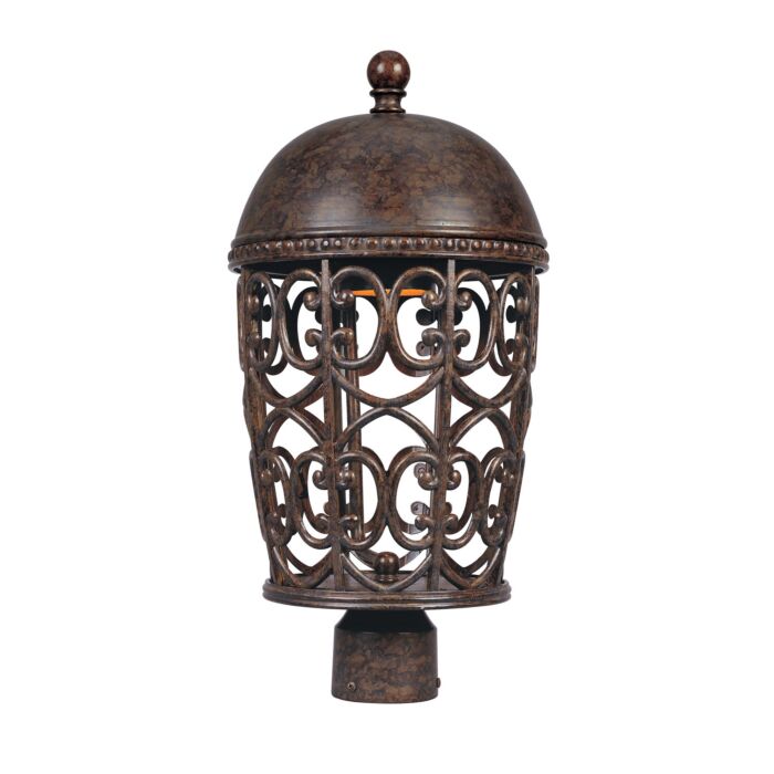 Amherst 1-Light Post Lantern in Burnt Umber