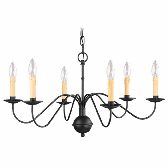 Heritage 6-Light Chandelier in Black