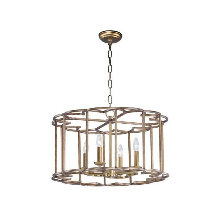Maxim Lighting Helix 4 Light 4 Light Single Tier Chandelier in Bronze Fusion