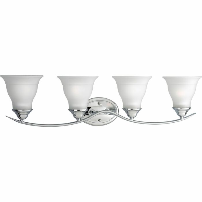 Trinity 4-Light Bathroom Vanity Light Bracket in Polished Chrome