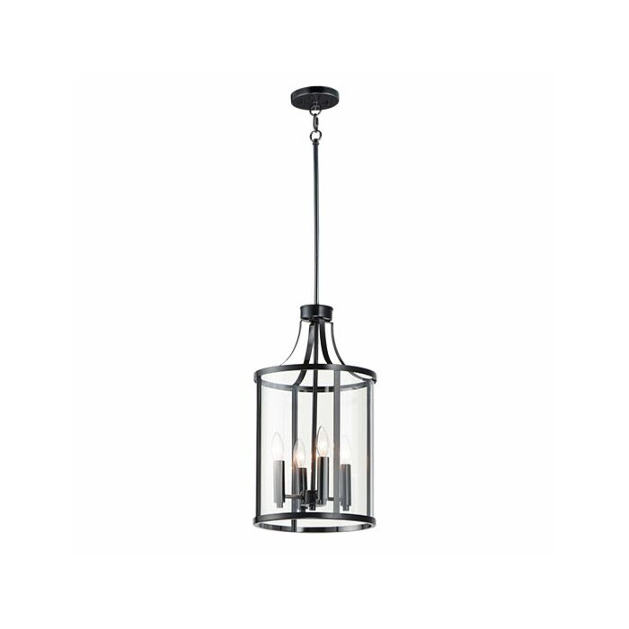 Maxim Sentinel 4 Light 12 Inch Pendant Light in Black