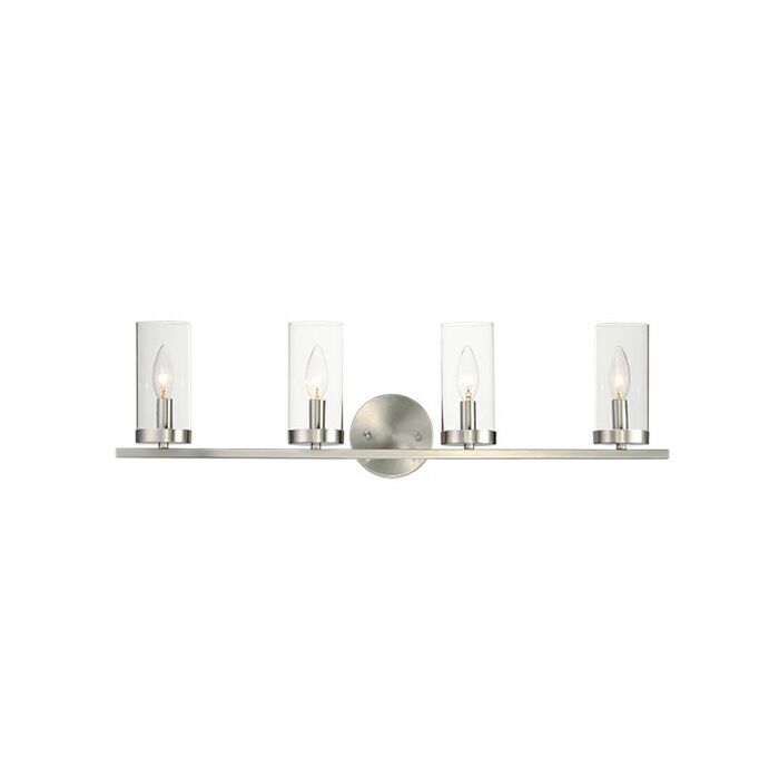 Maxim Sentinel 4 Light Bathroom Vanity Light in Satin Nickel