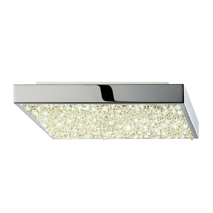 Sonneman Dazzle 10 Inch LED Square Semi Flush Mount in Polished Chrome