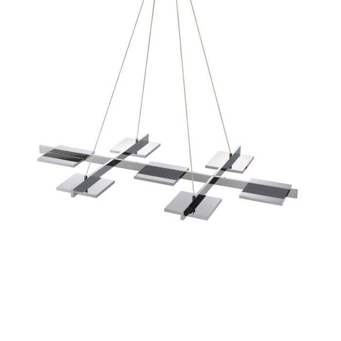 Sonneman Panels 39 Inch 7 Light LED Pendant in Polished Chrome