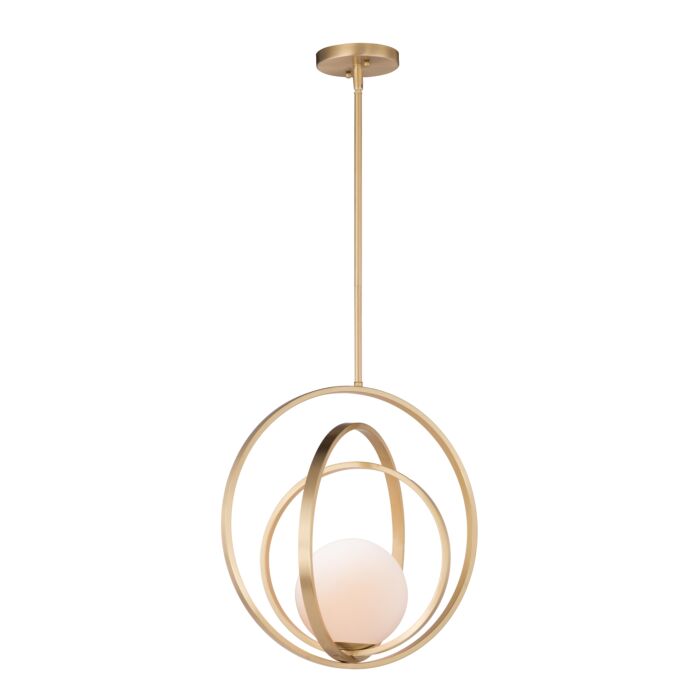 Maxim Coronet Pendant Light in Satin Brass