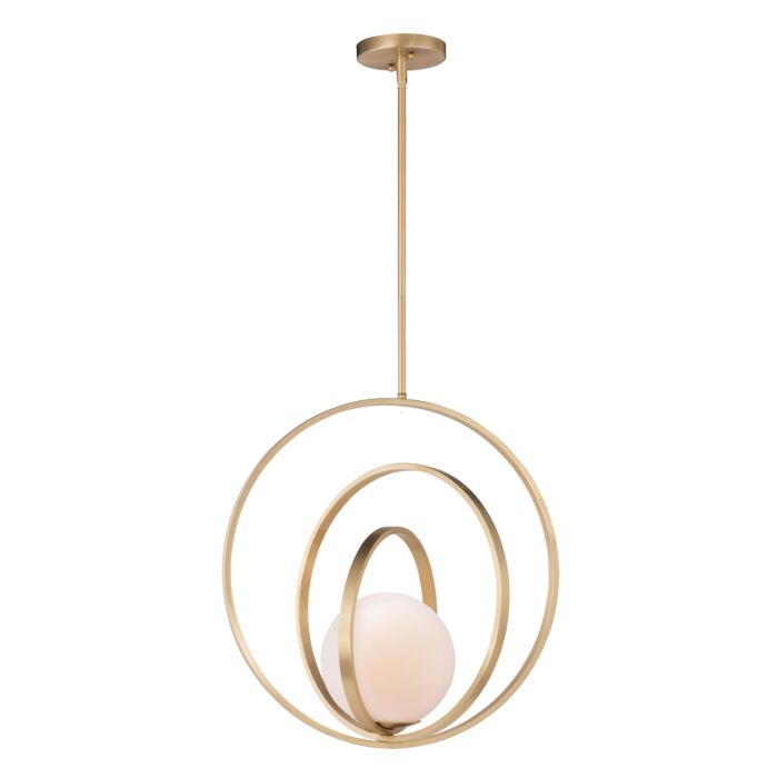 Maxim Coronet Pendant Light in Satin Brass