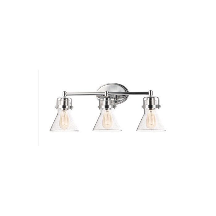 Maxim Seafarer 3 Light Bathroom Vanity Light in Polished Chrome