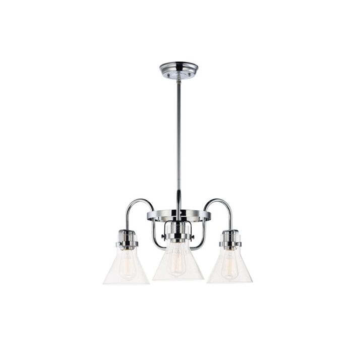 Maxim Lighting Seafarer 3 Light 3 Light Single Tier Chandelier in Polished Chrome