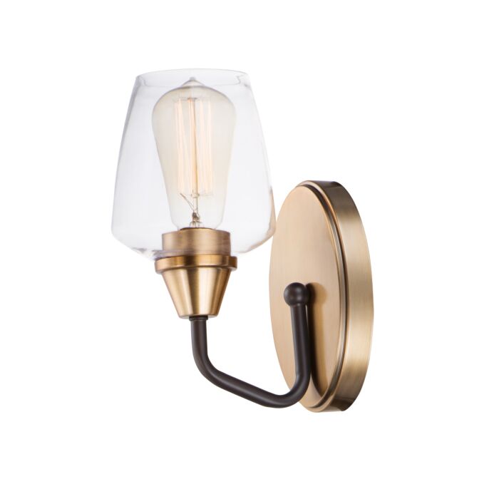 Maxim Goblet Wall Sconce in Bronze and Antique Brass