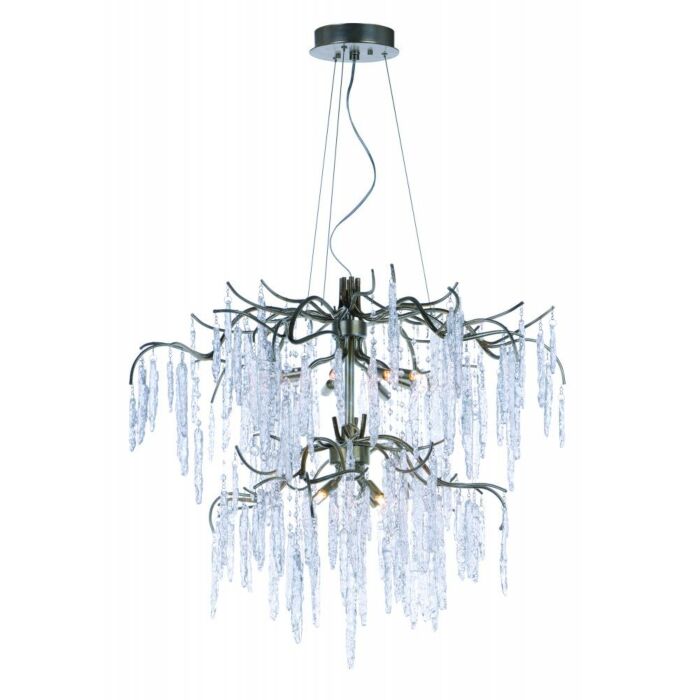 Maxim Lighting Willow 12 Light 12 Light Multi Tier Chandelier in Silver Gold