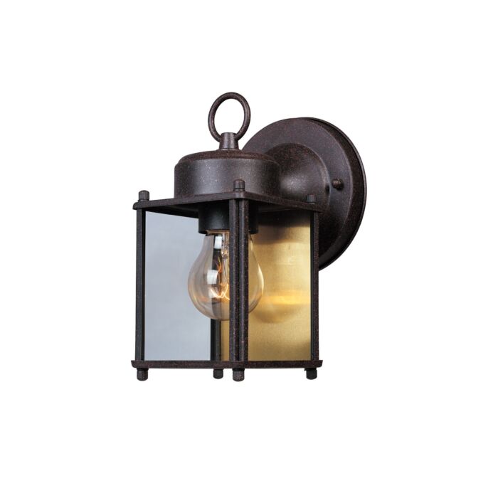 Basic Porch 1-Light Wall Lantern in Rust Patina
