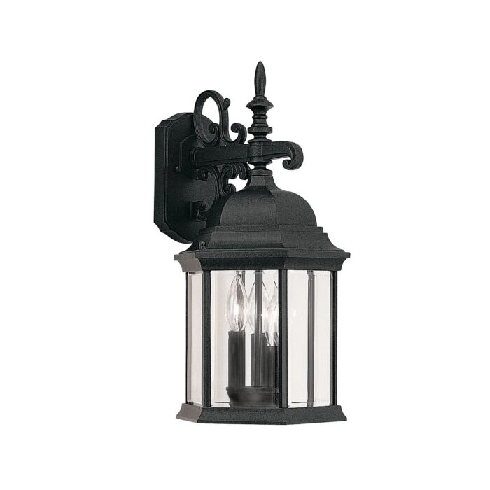 Devonshire 3-Light Wall Lantern in Black