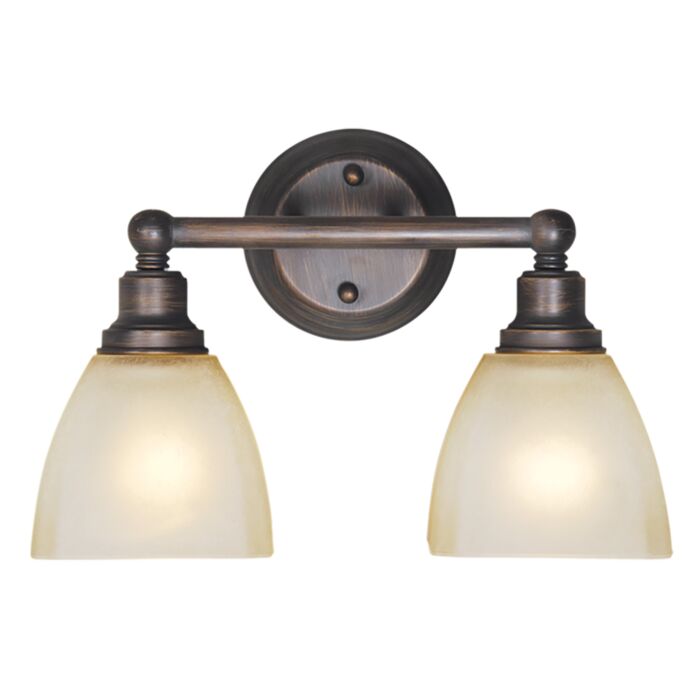Craftmade Bradley 2 Light 15 Inch Bathroom Vanity Light in Bronze