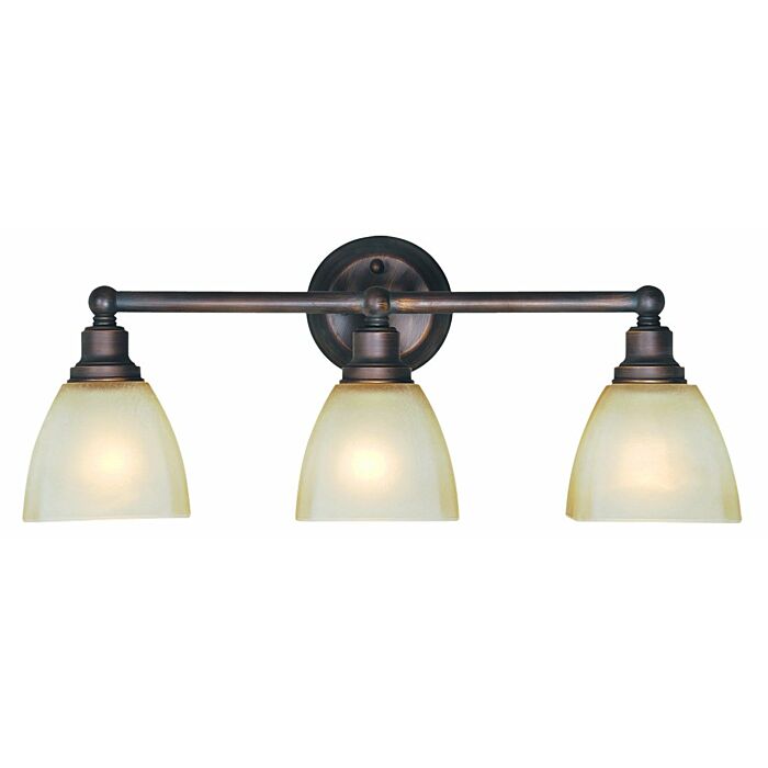 Craftmade Bradley 3 Light 24 Inch Bathroom Vanity Light in Bronze