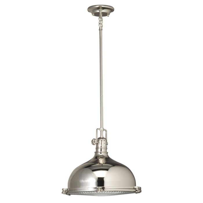 Kichler Hatteras Bay 1 Light 13.25 Inch Pendant in Polished Nickel