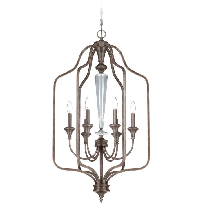 Craftmade Boulevard 6 Light 21 Inch Foyer Light in Mocha Bronze Silver Wash