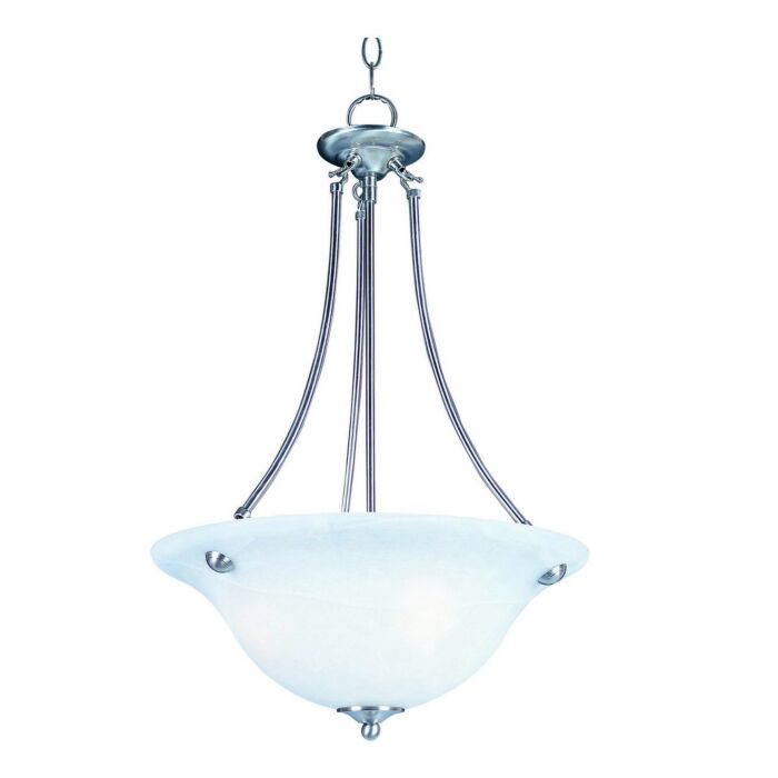 Maxim Lighting Malaga 16 Inch 3 Light Invert Bowl Pendant in Satin Nickel