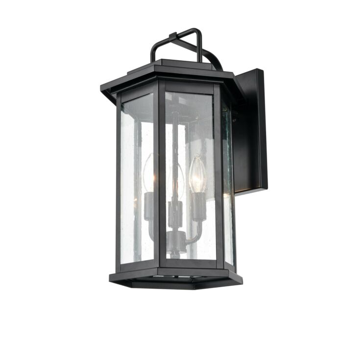 Millennium Ellis 3 Light Outdoor Wall Light in Powder Coat Black