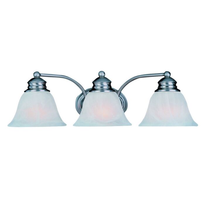 Maxim Lighting Malaga 19.5 Inch 3 Light Bathroom Vanity Light in Satin Nickel