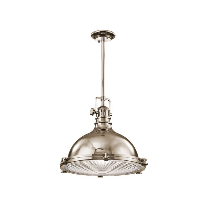 Kichler Hatteras Bay 1 Light 23.75 Inch Pendant in Polished Nickel