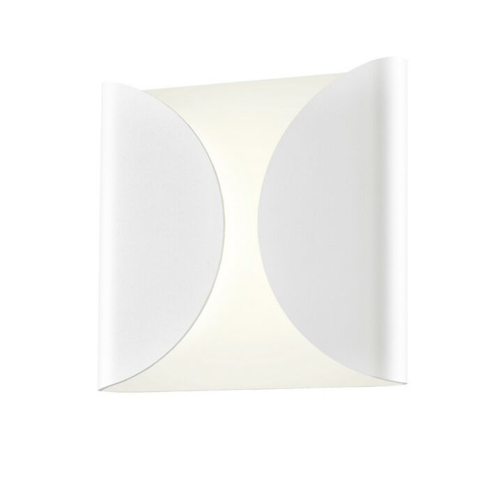 Sonneman Folds 8 Inch LED Wall Sconce in Textured White