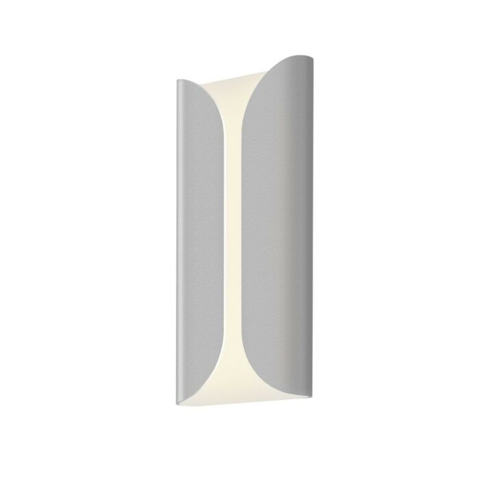 Sonneman Folds 13.75 Inch LED Wall Sconce in Textured Gray