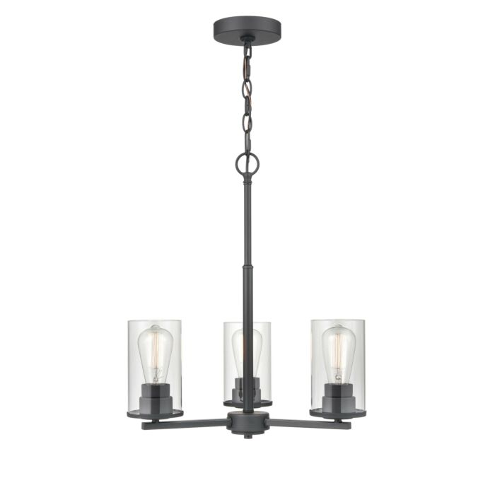 Millennium Verlana 3 Light Chandelier in Matte Black