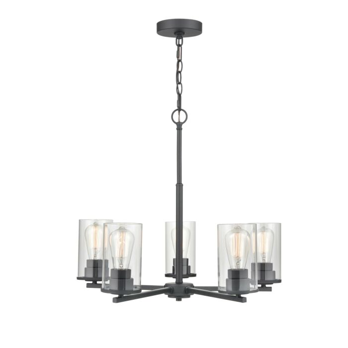 Millennium Verlana 5 Light Chandelier in Matte Black