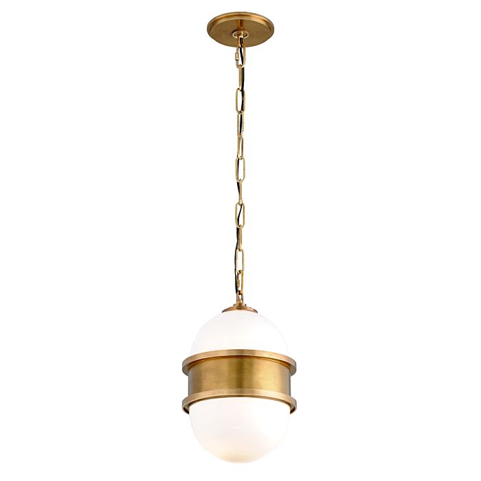 Corbett Broomley by Martyn Lawrence Bullard 17 Inch Pendant Light in Vintage Brass