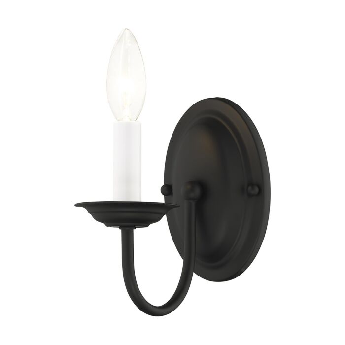 Home Basics 1-Light Wall Sconce in Black