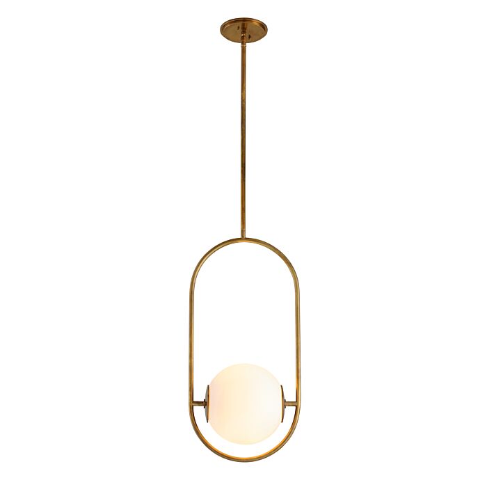 Corbett Everley by Martyn Lawrence Bullard 38 Inch Pendant Light in Vintage Brass