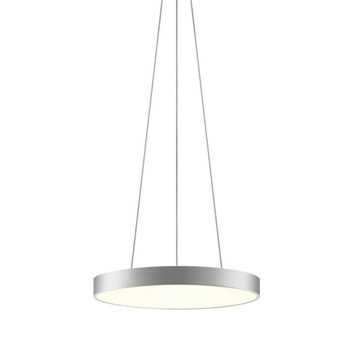 Sonneman Pi 20 Inch LED Pendant in Bright Satin Aluminum