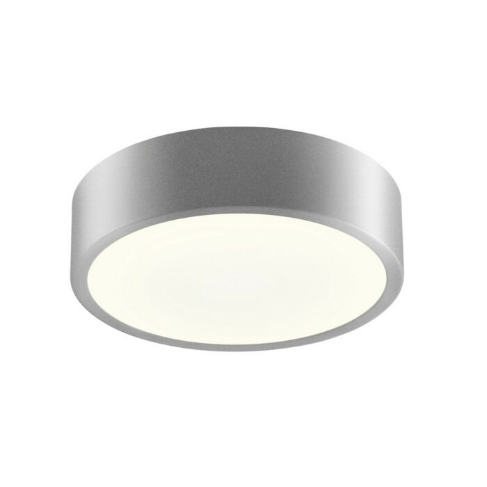 Sonneman Pi 8 Inch LED Flush Mount in Bright Satin Aluminum