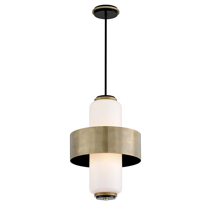 Corbett Melrose by Martyn Lawrence Bullard 4 Light 33 Inch Pendant Light in Vintage Brass