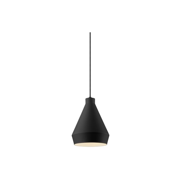 Sonneman Koma Pendant Light in Satin Black with GU24 Bulb