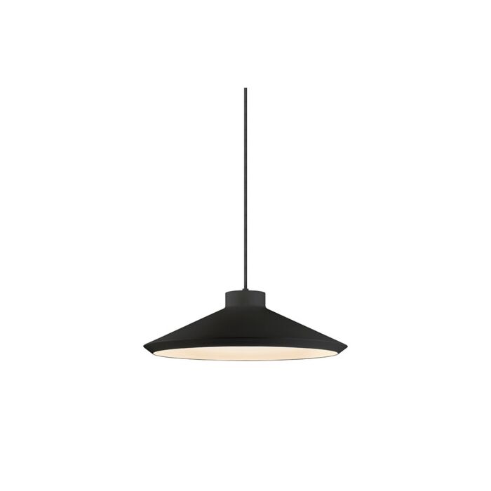 Sonneman Koma Pendant Light in Satin Black with GU24 Bulb