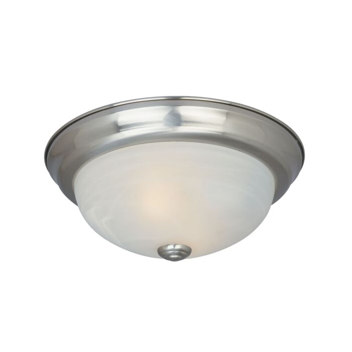 Decorative Flushmount 2-Light Flushmount in Satin Platinum