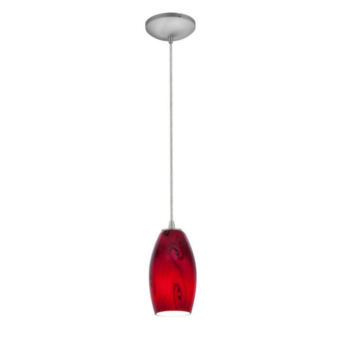 Access Merlot Pendant Light in Brushed Steel