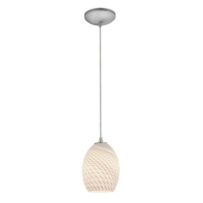 Access Brandy Firebird Pendant Light in Brushed Steel