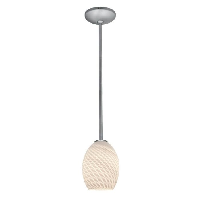 Access Brandy Firebird Pendant Light in Brushed Steel